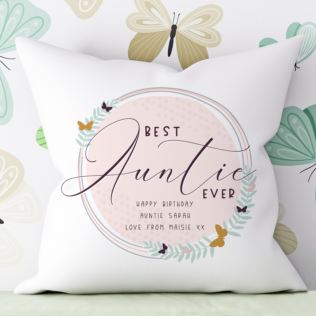 Personalised Best Auntie Ever Cushion Product Image