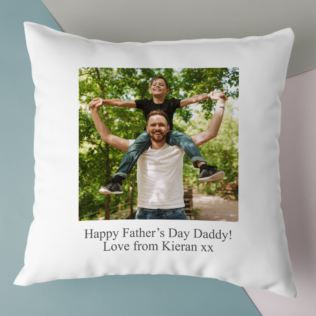 Personalised Happy Father's Day Photo Cushion Product Image