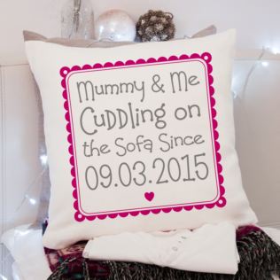 Personalised Cuddling Mummy Cushion Product Image