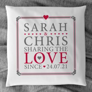 Personalised Sharing The Love Since Cushion Product Image