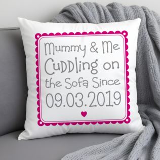 Personalised Cuddling Mummy Cushion Product Image