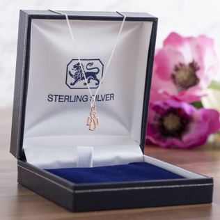 Rose Gold Guardian Angel Pendant In Personalised Gift Box Product Image
