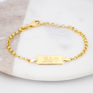 Personalised Gold Plated Christening Bracelet Product Image