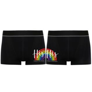 Personalised His & His Rainbow Boxer Shorts Product Image