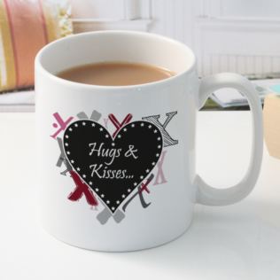 Hugs & Kisses Personalised Mug Product Image