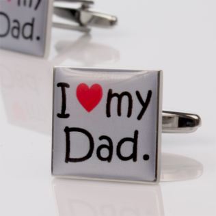I Love My Dad Cufflinks - Personalised Product Image