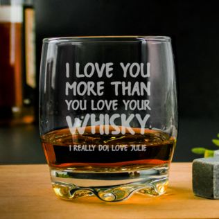 Personalised I Love You More Than Whisky Tumbler Product Image