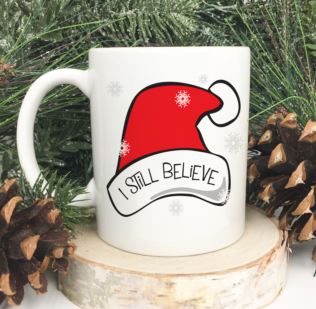 Personalised I Still Believe Santa Hat Mug Product Image