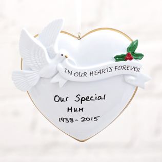 Personalised In Our Hearts Loving Memory Hanging Ornament Product Image