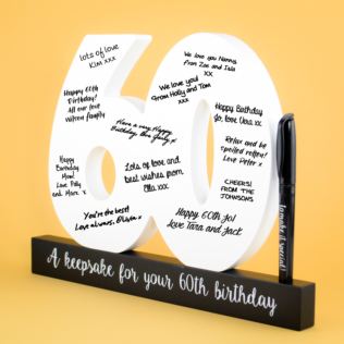 60th Birthday Signature Number Product Image