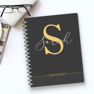 Personalised Initial And Name A5 Notebook Product Image