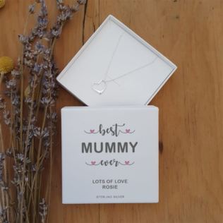 Best Ever Silver Heart Pendant in Personalised Box Product Image