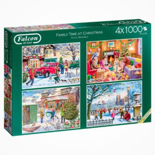 Family Time at Christmas 4 pack 1000 Piece Jigsaw Puzzles Product Image
