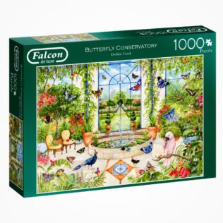 Butterfly Conservatory 1000 Piece Falcon Jigsaw Puzzle Product Image