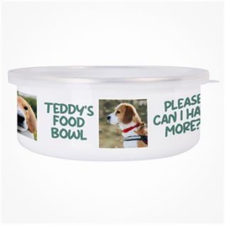 Personalised Photo Upload Enamel Pet Bowl Product Image