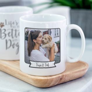 Personalised Lifes So Much Better With A Dog Photo Mug Product Image