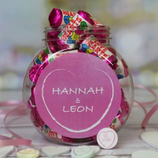 Personalised Love Hearts Mini Jar Product Image