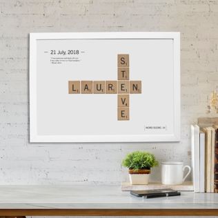 Framed 'Love Tiles' Personalised Print Product Image