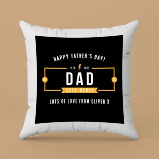 Personalised Luxury Daddy Black Cushion Product Image