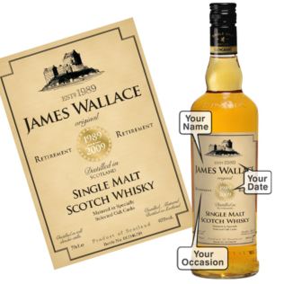 Personalised Retirement Malt Whisky Product Image
