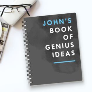 Personalised Name Book Of Genius Ideas A5 Notebook Product Image