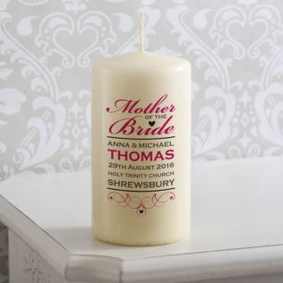 Personalised Mother Of The Bride Candle Product Image