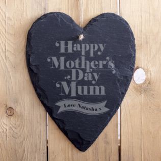 Personalised Mother's Day Hanging Slate Heart Product Image