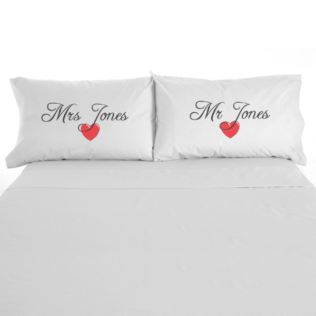 Personalised Pillow Cases | The Gift personalised wedding pillow cases