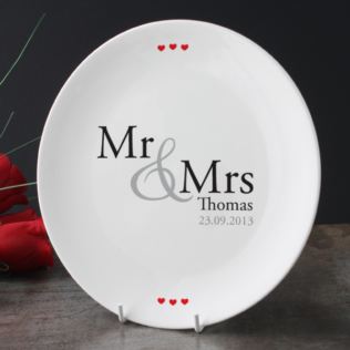 Personalised Mr & Mrs Plate Product Image