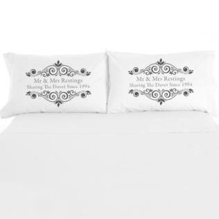 Personalised Sharing The Duvet Since Pair of Pillowcases Product Image