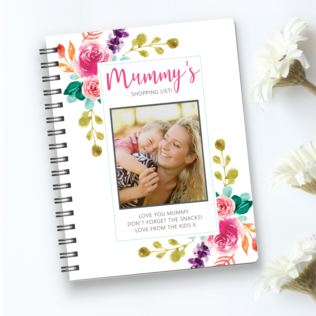 Personalised Floral Design A5 Notebook Product Image