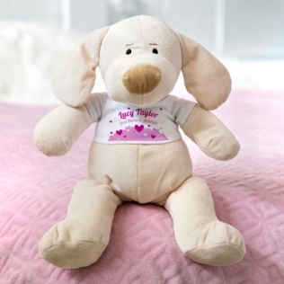Personalised My First Puppy Soft Toy - Baby Girl Product Image