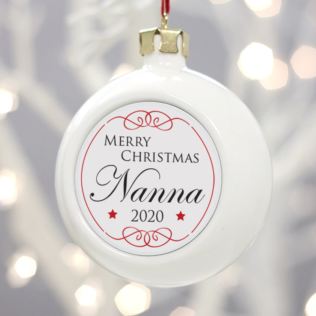 Personalised Nanna Christmas Bauble Product Image