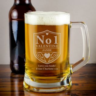 No.1 Valentine Personalised Pint Tankard Product Image