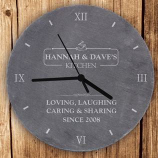 Personalised Kitchen Slate Clock Product Image