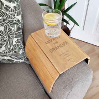 Personalised Reserved For Wooden Sofa Tray Product Image