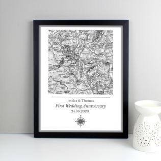 Personalised 1805 - 1874 Old Series Map Home Black Framed Print Product Image