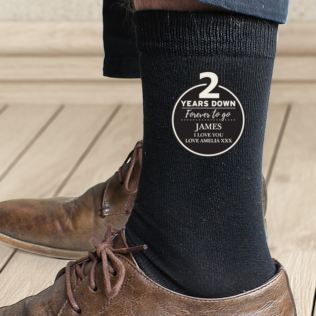 Personalised 2nd Anniversary Mens Socks Product Image