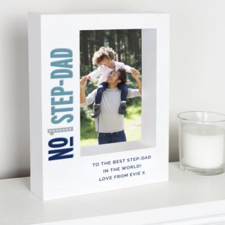 Personalised No.1 Step Dad 5x7 Box Photo Frame Product Image