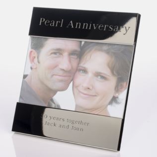 Engraved Pearl Anniversary Photo Frame Product Image