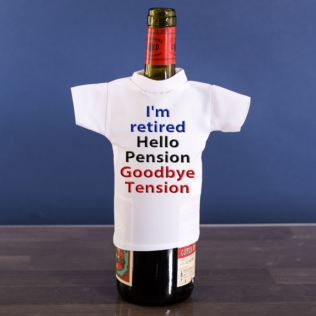 I'm Retired Wine Bottle T-Shirt Product Image