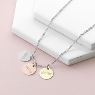 Personalised My Family Discs Necklace Product Image