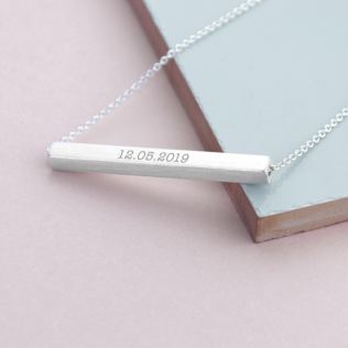 Personalised Horizontal Bar Necklace Product Image