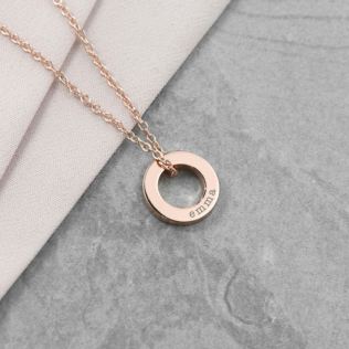 Personalised Mini Ring Necklace Product Image