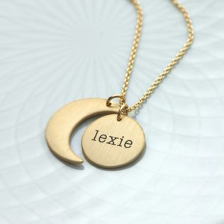 Personalised Matte Moon and Sun Necklace Product Image