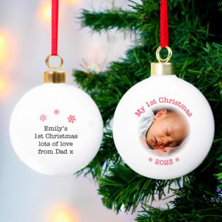 Personalised Baby Photo Bauble Product Image