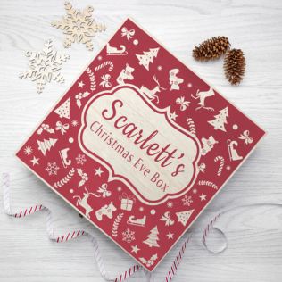 Personalised Christmas Eve Box With Festive Pattern Product Image