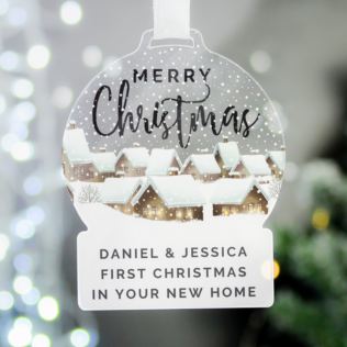 Personalised Christmas Home Acrylic Snowglobe Decoration Product Image