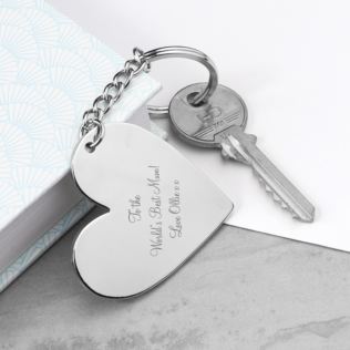 Personalised Heart Key Ring Product Image