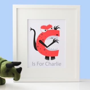 Personalised Monster Alphabet Framed Print Product Image